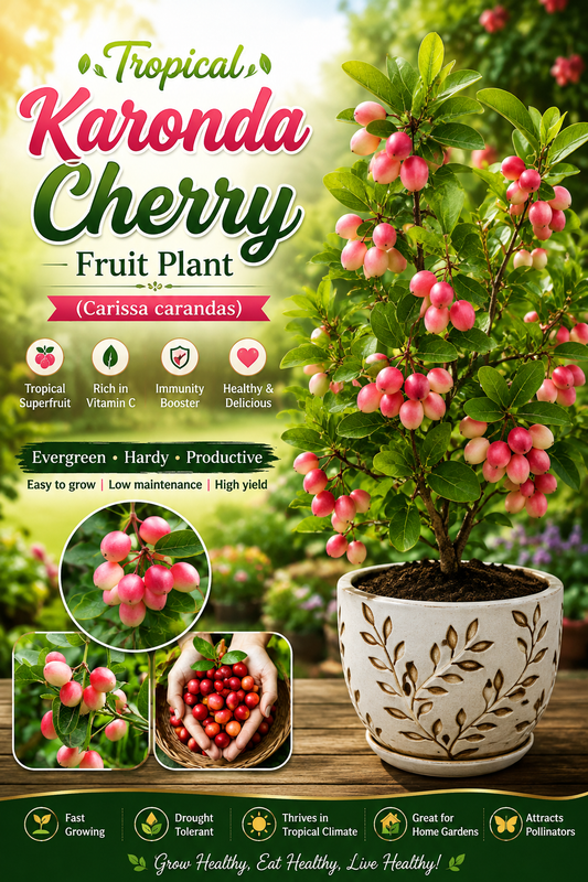 Tropical Karonda Cherry Fruit Plant (Carissa carandas)