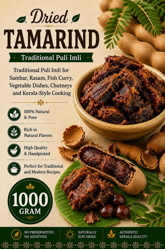 Dried Tamarind | Traditional Puli Imli for Sambar, Rasam, Fish Curry, Vegetable Dishes, Chutneys and Kerala-Style Cooking