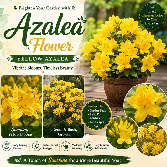 Azalea Flower Plant - Yellow