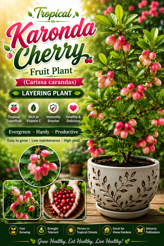 Tropical Karonda Cherry Fruit Plant (Carissa carandas)