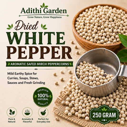 Whole White Pepper | Aromatic Safed Mirch Peppercorns