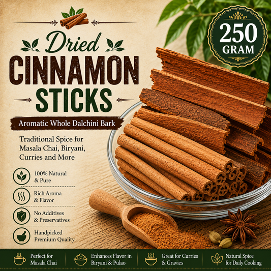 Cinnamon Sticks | Aromatic Whole Dalchini Bark | Traditional Spice for Masala