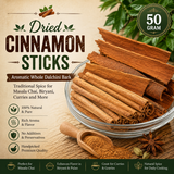 Cinnamon Sticks | Aromatic Whole Dalchini Bark | Traditional Spice for Masala