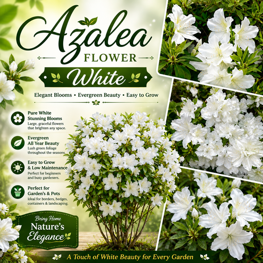 Azalea Flower Plant - White