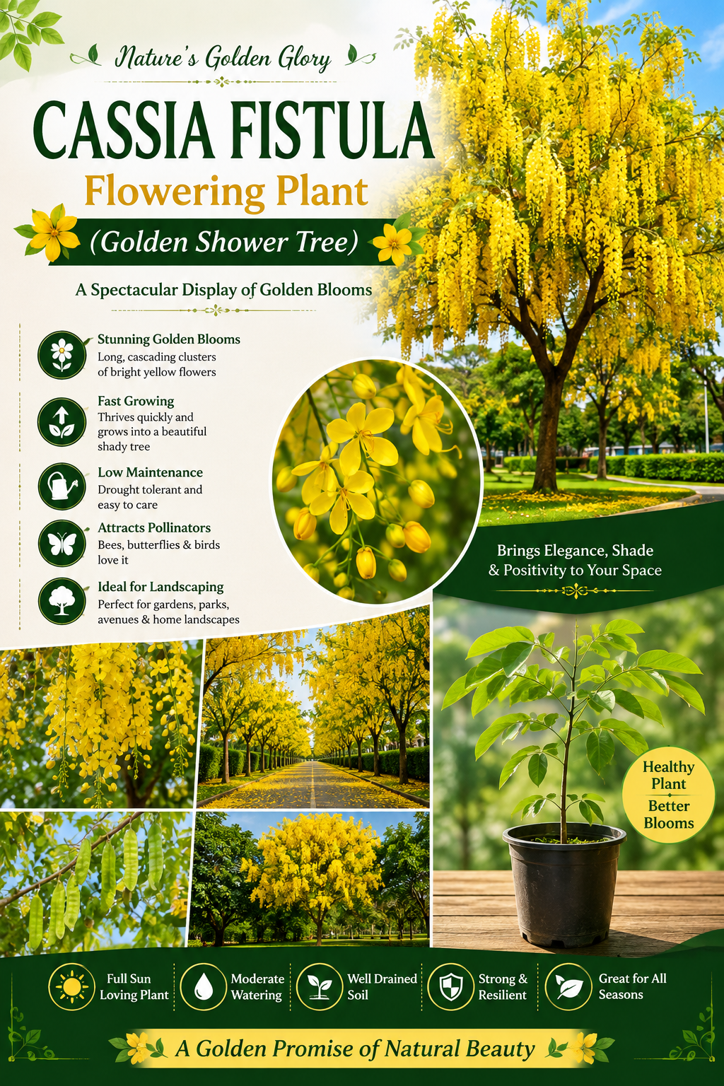 Cassia fistula Flowering Plant (Golden Shower Tree )