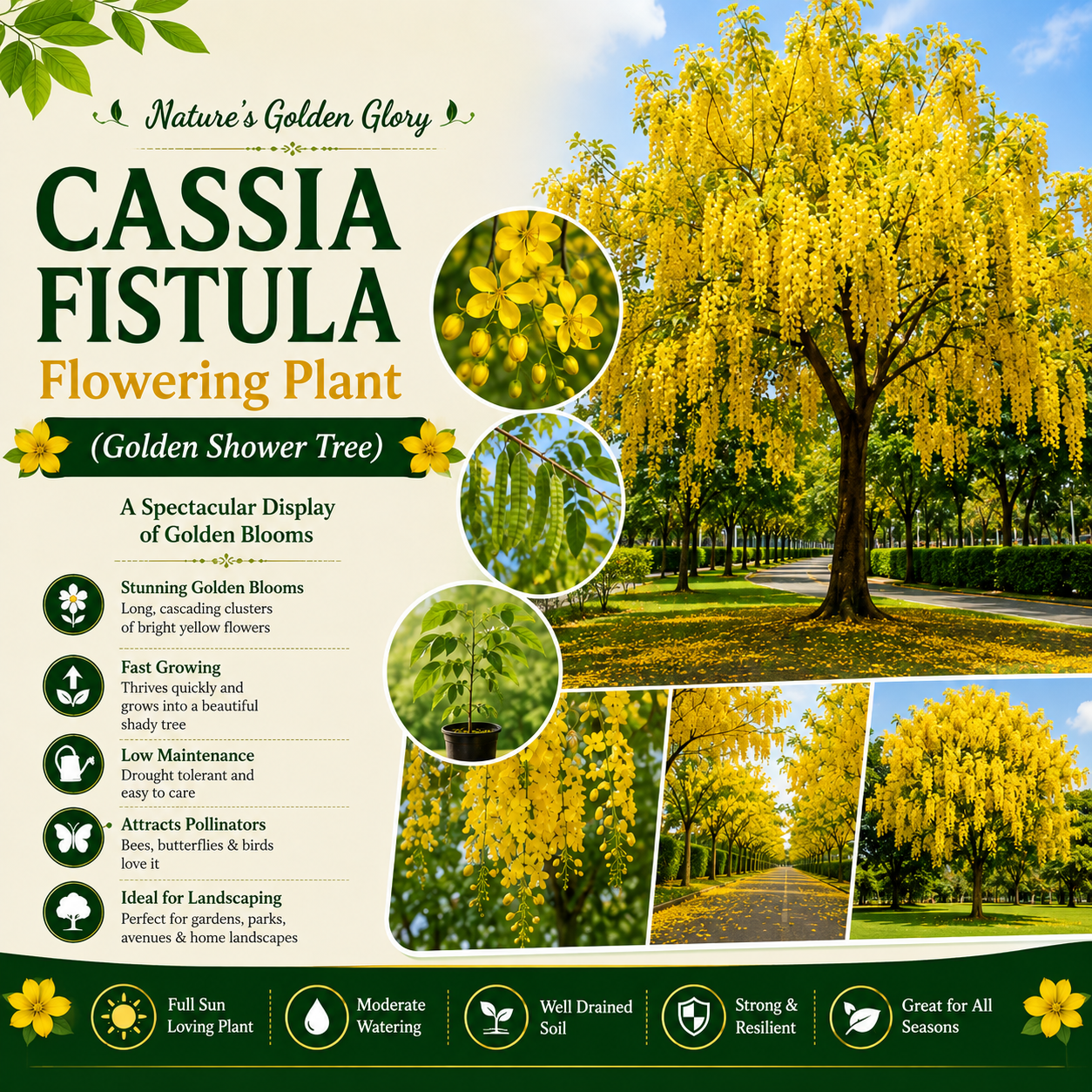 Cassia fistula Flowering Plant (Golden Shower Tree )